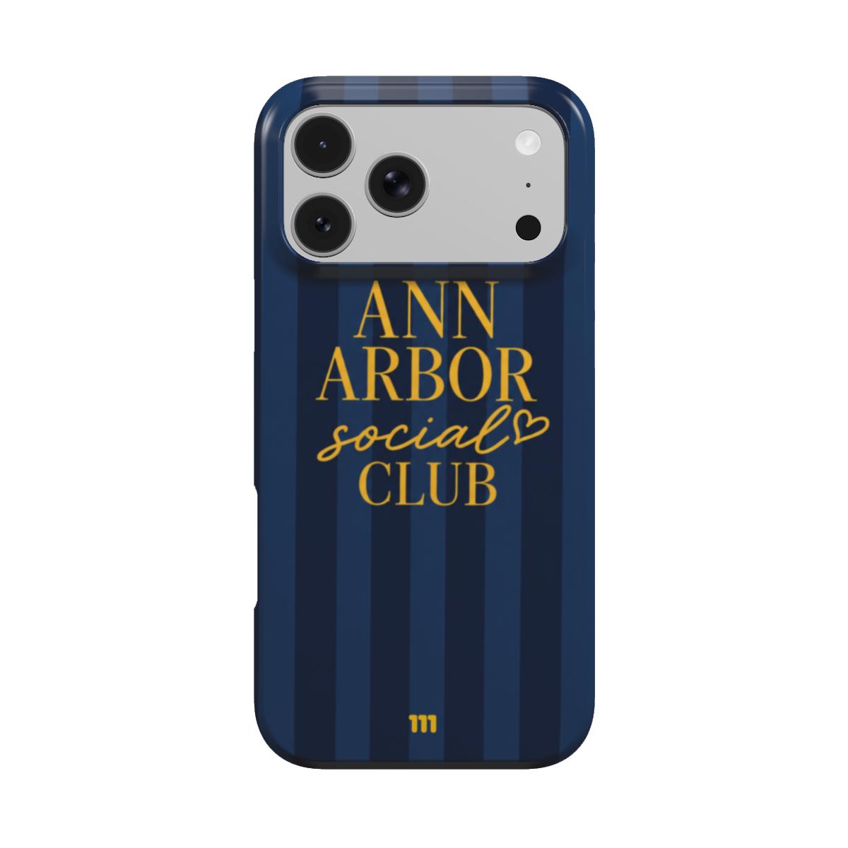 ANN ARBOR SOCIAL CLUB IPHONE CASE