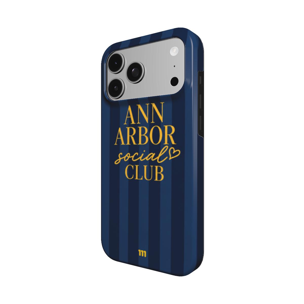 ANN ARBOR SOCIAL CLUB IPHONE CASE